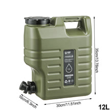 Load image into Gallery viewer, 11L-12L Outdoor Camping Water Bucket Large Capacity Portable Camp Water Bag with Detachable Faucet No Leakage for Fishing Picnic Hiking
