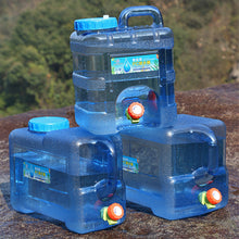 Load image into Gallery viewer, 3-7.5L Transparent Water Bucket Large Capacity Portable Camp Water Bag with Detachable Faucet No Leakage for Outdoor Camping Fishing Picnic Hiking
