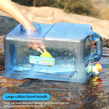 Load image into Gallery viewer, 3-7.5L Transparent Water Bucket Large Capacity Portable Camp Water Bag with Detachable Faucet No Leakage for Outdoor Camping Fishing Picnic Hiking
