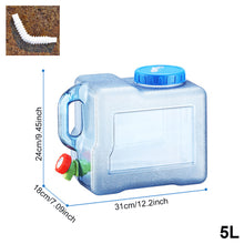 Load image into Gallery viewer, 3-7.5L Transparent Water Bucket Large Capacity Portable Camp Water Bag with Detachable Faucet No Leakage for Outdoor Camping Fishing Picnic Hiking
