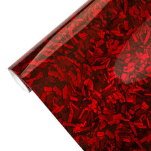 Load image into Gallery viewer, 50/100/150cm Carbon Fiber Car Film Glossy Forged Carbon Fiber Vinyl Wrap Car Accessories Red Self Adhesive Decal Stickers for Car Body Film
