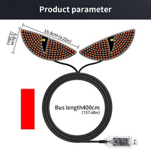 Load image into Gallery viewer, 2Pcs Car LED Devil Eye Decorative Light Rear Warning Light Red Dynamic Demon Eyes Atmosphere Light Auto Decoration Accessories
