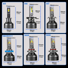 Load image into Gallery viewer, 1PC Car LED Headlight H1 H8 H11 HB3 HB4 9005 9006 H4 H7 LED Lights 6000K Auto LED Lamp Running Light Bulbs DC 12V 35W
