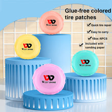Load image into Gallery viewer, 1Set /6PCS Mountain Bike Color Tire Patch With Storage Box Inner Tube Glue-Free Repair Tool

