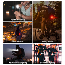 Load image into Gallery viewer, 1PC Bicycle Two-Color Energy-Saving Taillight Mini Night Riding Warning Light USB Charging Riding Accessories
