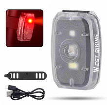 Load image into Gallery viewer, 1PC Bicycle Two-Color Energy-Saving Taillight Mini Night Riding Warning Light USB Charging Riding Accessories
