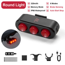 Load image into Gallery viewer, 1PC Mountain Bike Highlight Intelligent Taillight Night Riding Long Endurance Warning Brake Light Bicycle Accessories
