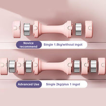 Load image into Gallery viewer, 1Pair Women Adjustable Fitness Dumbbell Body Shaping Strength Training Home Sports Equipment
