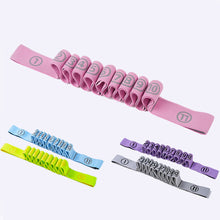 Load image into Gallery viewer, 1PC 4*135CM 11 Section Extended Elastic Band Stretch Resistance Band Multi-Functional Yoga Dance Training Aids
