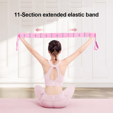 Load image into Gallery viewer, 1PC 4*135CM 11 Section Extended Elastic Band Stretch Resistance Band Multi-Functional Yoga Dance Training Aids
