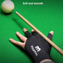 Load image into Gallery viewer, 1PC Three-Finger Billiard Gloves Stitching Design Breathable Non-Slip Self-Adhesive Cloth Fixed Gloves Billiard Supplies
