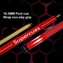 Load image into Gallery viewer, 1PC 147CM 10.3MM 1/2 Split Birch Billiard Cue With Winding Non-Slip Grip 13-Tooth Interface Design Billiard Supplies
