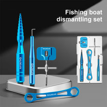 Load image into Gallery viewer, Lure Fishing Wheel Aluminum Alloy Disassembling Tool Fishing Wheel Maintenance Tool Including Disassembling Pin Wrench Trapezoidal Cone
