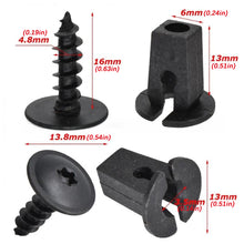 Load image into Gallery viewer, 10Pcs Car Engine Cover Undertray Splashguard Wheel Arch Screw Retainer Fastener Clips Bolt N90974701 for VW B5 Audi Q5 M4.8*16
