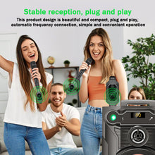 Load image into Gallery viewer, Wireless Microphone Converter Wired to Wireless Microphone System XLR Transmitter and Receiver for Dynamic Microphone
