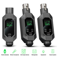 Load image into Gallery viewer, Wireless Microphone Converter Wired to Wireless Microphone System XLR Transmitter and Receiver for Dynamic Microphone
