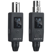 Load image into Gallery viewer, UHF Wireless Microphone Converter XLR Transmitter &amp; Receiver Receiver Transmission Adapter For Dynamic Microphone Guitar
