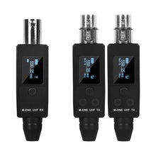 Load image into Gallery viewer, UHF Wireless Microphone Converter XLR Transmitter &amp; Receiver Receiver Transmission Adapter For Dynamic Microphone Guitar
