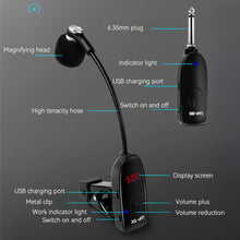 Load image into Gallery viewer, Wireless Microphone Sax Trumpet Trombone Special Instrument Pickup Amplifier for Professional Recording Performance Outdoor Performa
