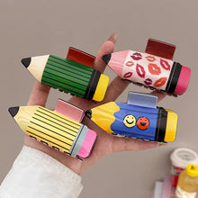 Load image into Gallery viewer, Creative Cartoon Pencil Book Hair Clip Versatile Multicolor Acrylic Hairpin Hair Claw Clip Headwear Hair Accessory for Women

