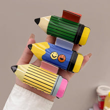 Load image into Gallery viewer, Creative Cartoon Pencil Book Hair Clip Versatile Multicolor Acrylic Hairpin Hair Claw Clip Headwear Hair Accessory for Women
