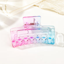 Load image into Gallery viewer, Colourful Gradient Transparent Hairpin Square Pumpkin Butterfly Hair Claw Clip Simple Versatile Headwear Hair Clip Hair Accessory
