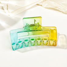 Load image into Gallery viewer, Colourful Gradient Transparent Hairpin Square Pumpkin Butterfly Hair Claw Clip Simple Versatile Headwear Hair Clip Hair Accessory
