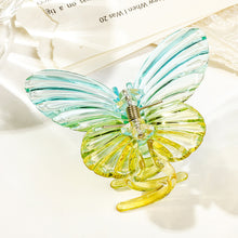 Load image into Gallery viewer, Colourful Gradient Transparent Hairpin Square Pumpkin Butterfly Hair Claw Clip Simple Versatile Headwear Hair Clip Hair Accessory
