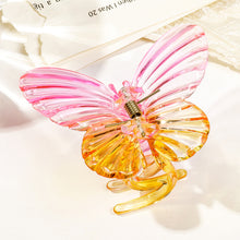 Load image into Gallery viewer, Colourful Gradient Transparent Hairpin Square Pumpkin Butterfly Hair Claw Clip Simple Versatile Headwear Hair Clip Hair Accessory
