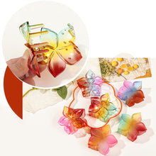 Load image into Gallery viewer, Gradient Matte Five-leaf Flower Hair Grabbing Clip Simple Stylish Hairpin Hair Claw Clip Headwear Hair Accessory for Women
