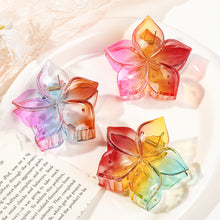 Load image into Gallery viewer, Gradient Matte Five-leaf Flower Hair Grabbing Clip Simple Stylish Hairpin Hair Claw Clip Headwear Hair Accessory for Women
