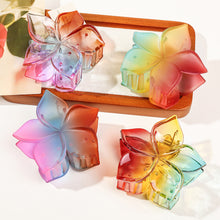 Load image into Gallery viewer, Gradient Matte Five-leaf Flower Hair Grabbing Clip Simple Stylish Hairpin Hair Claw Clip Headwear Hair Accessory for Women
