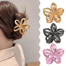 Load image into Gallery viewer, Hollow Frangipani Hairpin Imitation Metal Updo Hair Clip Fashionable Versatile Headwear Hair Claw Clip Hair Accessory
