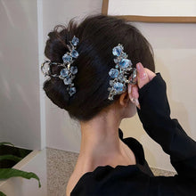 Load image into Gallery viewer, Alloy Camellia Hairpin Elegant Temperamental Updo Hair Claw Clip Durable Headwear Hair Clip Hair Accessory for Women
