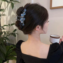 Load image into Gallery viewer, Alloy Camellia Hairpin Elegant Temperamental Updo Hair Claw Clip Durable Headwear Hair Clip Hair Accessory for Women
