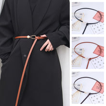 Load image into Gallery viewer, Simple Alloy Buckle Knot Waistband Temperamental Stylish Adjustable Artificial Leather Belt Waist Decoration Belt for Women
