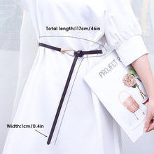 Load image into Gallery viewer, Simple Alloy Buckle Knot Waistband Temperamental Stylish Adjustable Artificial Leather Belt Waist Decoration Belt for Women

