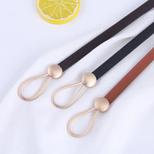 Load image into Gallery viewer, Simple Alloy Buckle Knot Waistband Temperamental Stylish Adjustable Artificial Leather Belt Waist Decoration Belt for Women

