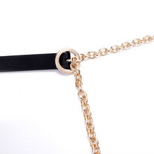 Load image into Gallery viewer, Black Thin Waistband Metal Waist Chain Splicing Adjustable Versatile Dress Shirt Waist Decoration Belt Apparel Accessory for Women
