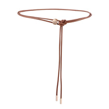 Load image into Gallery viewer, Soft Knotted Thin Waist Belt Adjustable Alloy Buckle Waistband Simple Versatile Dress Waist Decoration Belt Clothing Accessory
