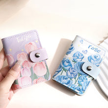 Load image into Gallery viewer, Vintage Painting Card Bag PU Leather Large Capacity Compact Portable Bus Card Credit Card Bank Card Holder Wallet for Women
