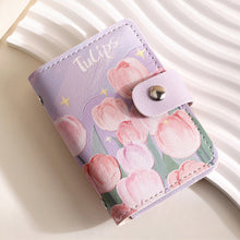 Load image into Gallery viewer, Vintage Painting Card Bag PU Leather Large Capacity Compact Portable Bus Card Credit Card Bank Card Holder Wallet for Women
