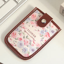 Load image into Gallery viewer, Creative Cartoon Flower Pull Card Bag Retro Fashionable Compact Portable Certificate Storage Bag Credit Card Bank Card Holder
