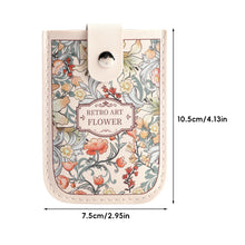 Load image into Gallery viewer, Creative Cartoon Flower Pull Card Bag Retro Fashionable Compact Portable Certificate Storage Bag Credit Card Bank Card Holder
