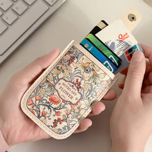 Load image into Gallery viewer, Creative Cartoon Flower Pull Card Bag Retro Fashionable Compact Portable Certificate Storage Bag Credit Card Bank Card Holder
