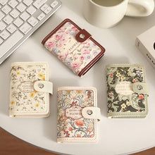 Load image into Gallery viewer, Flower Painting Card Bag Fashionable Retro Large Capacity Compact Portable Bus Card Credit Card Bank Card Holder Wallet for Women
