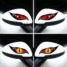 Load image into Gallery viewer, 2PCS 3D Stereo Motorcycle Reflective Cat's Eyes Sticker Rearview Mirror Decal for Motorbike Auto Decoration Stickers
