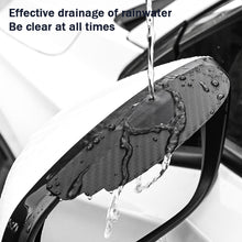 Load image into Gallery viewer, 2Pcs Carbon Fibre Car Rear View Mirror Rain Cover Sun Visor Eyebrow Side View Mirror Rain Guard Auto Protection
