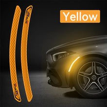 Load image into Gallery viewer, 2Pcs Reflective Car Wheel Arches Safety Warning Sticker Mark Car Stickers Tape Reflective Strips Exterior Accessories
