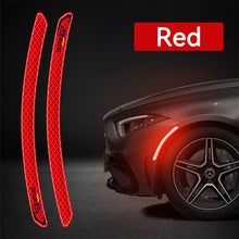 Load image into Gallery viewer, 2Pcs Reflective Car Wheel Arches Safety Warning Sticker Mark Car Stickers Tape Reflective Strips Exterior Accessories
